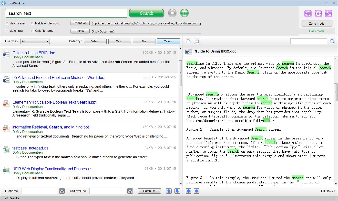 TextSeek screenshot TextSeek screenshot